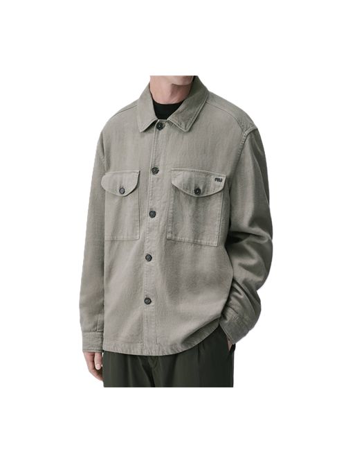 Linen OvershirtOvershirt in lino smerigliato tinta in capo Massimo Osti Studio | 21MMOS014A-110786G359 WALNUT
